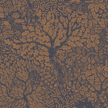 MANHATTAN COMFORT Lisieux Olle Orange Forest Sanctuary 33 ft L X 209 in W Wallpaper BR4080-83106